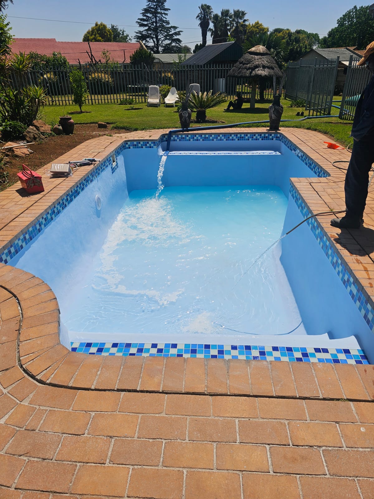 Marbelite repaint and New glass Mosaics