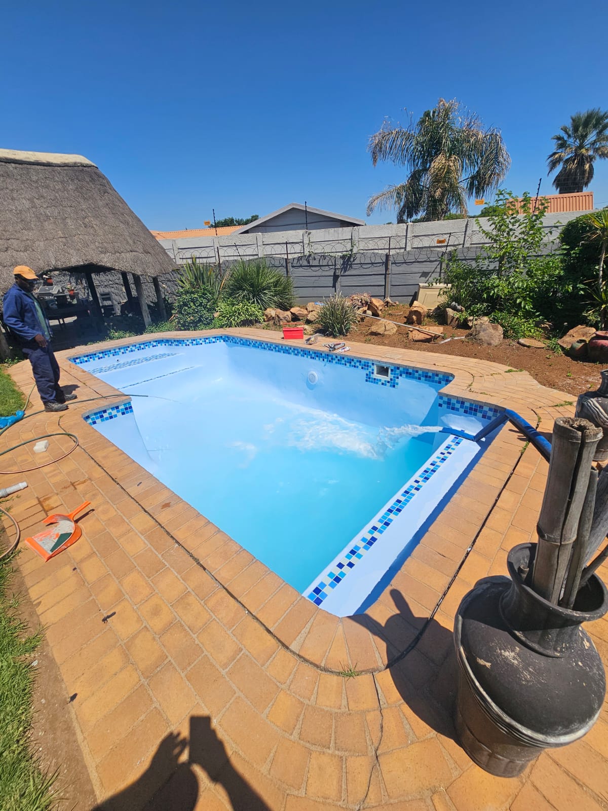 Marbelite repaint and New glass Mosaics